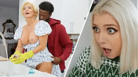 Blondie GILF is smashed in the standing doggy style