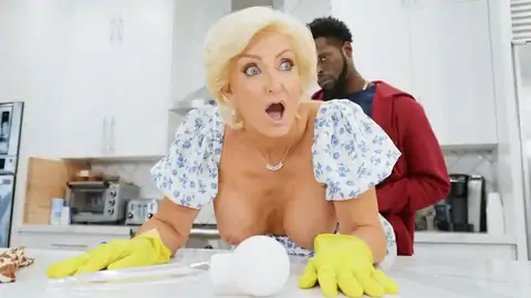 Light-Haired GILF is porked in the standing rear end style