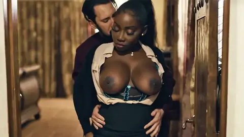 Squashing real estate agent's fat knockers to make a deal